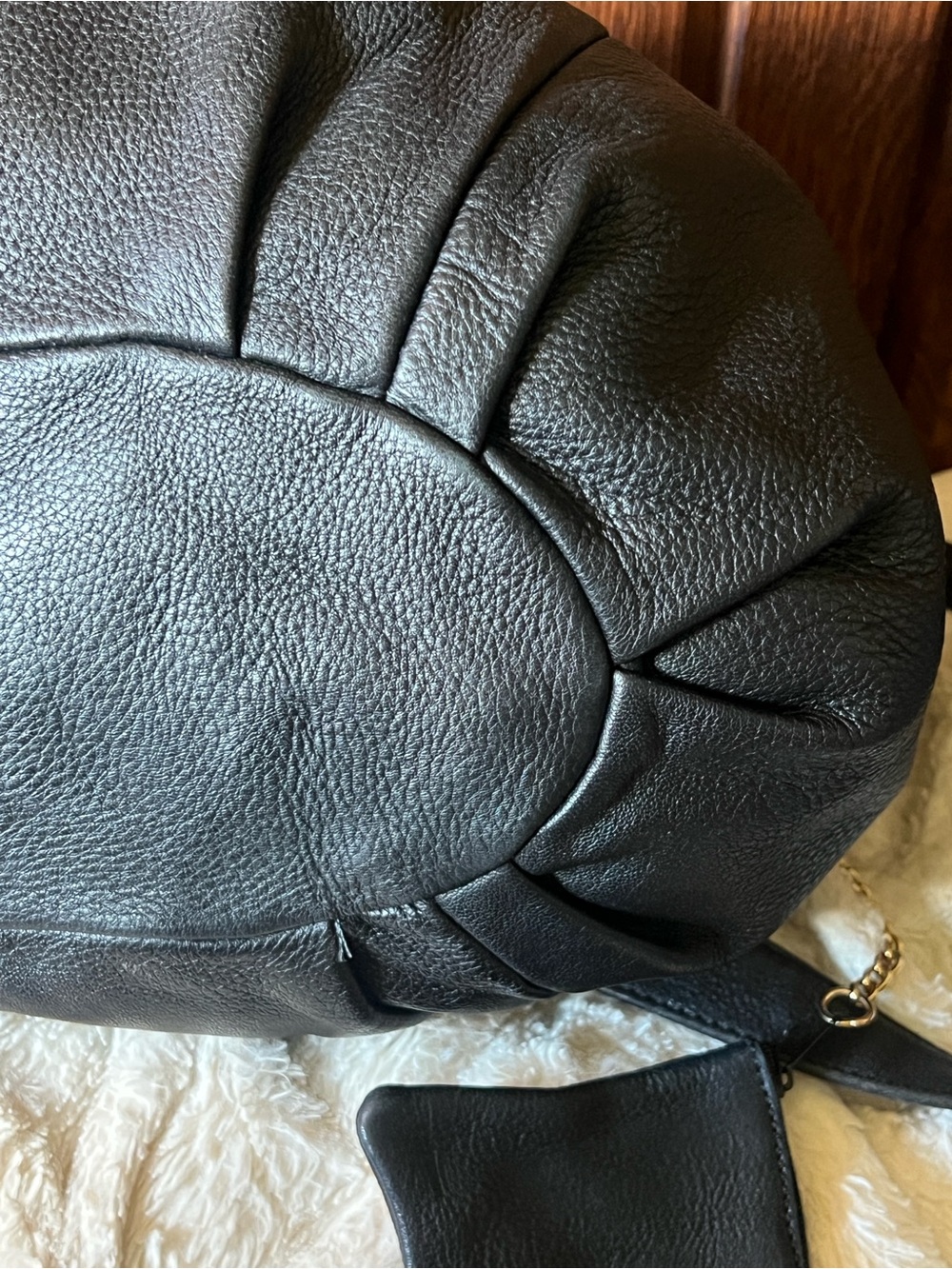 Vintage BALLY Thick Soft Slouchy Black Pebbled Premium Leather Bucket Bag XL - Picture 10 of 16